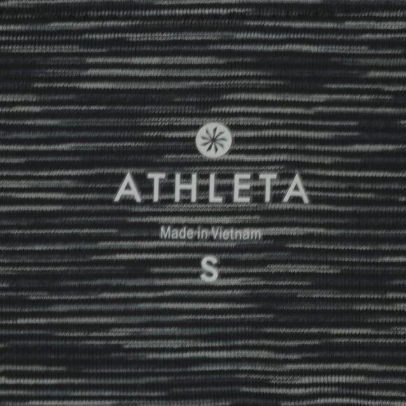 Athleta Energy Chaturanga Women's Small Black Gray Space Dye Crop Leggings - Picture 7 of 7